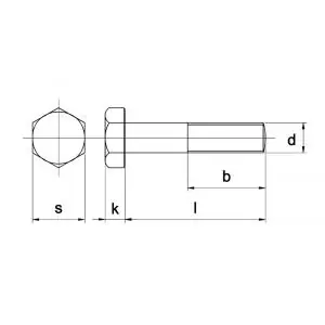 Kobout 2931ZW36220 zeskantbout DIN 931 8.8 onbehandeld staal M36x220 mm | Koopje